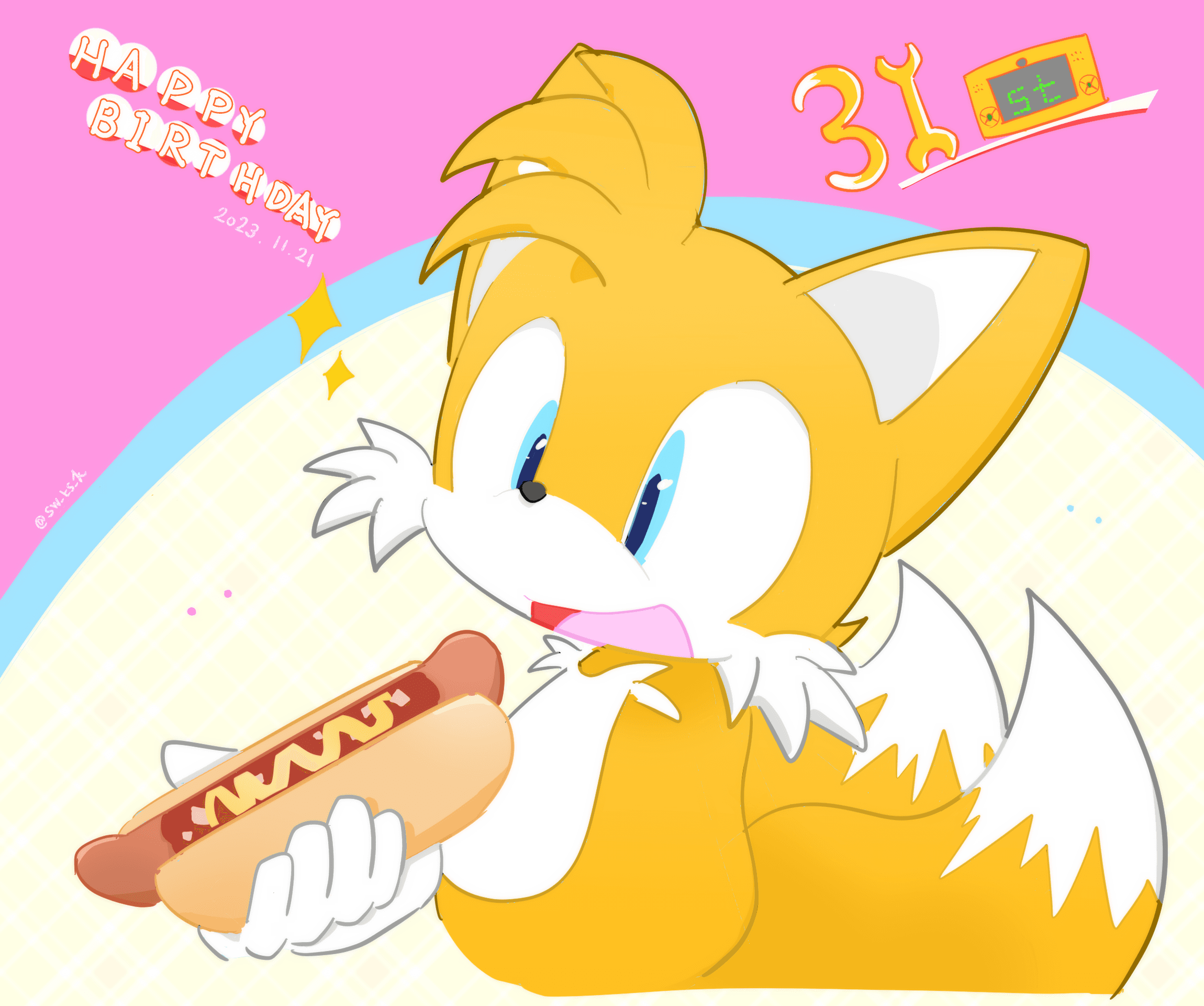 祝31周年🎉！ソニックがいつも食べてるのを見てチリドッグが食べてみたくなったテイ🌭