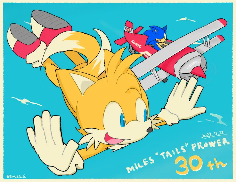 テイルス30周年のお祝いイラスト